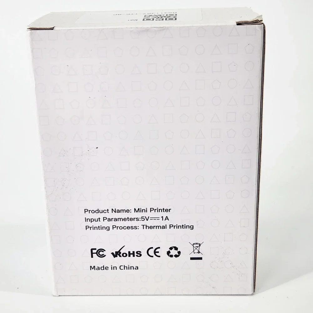 Multi-Functional Mini Thermal Printer Portable Wireless Pocket Printer White‎